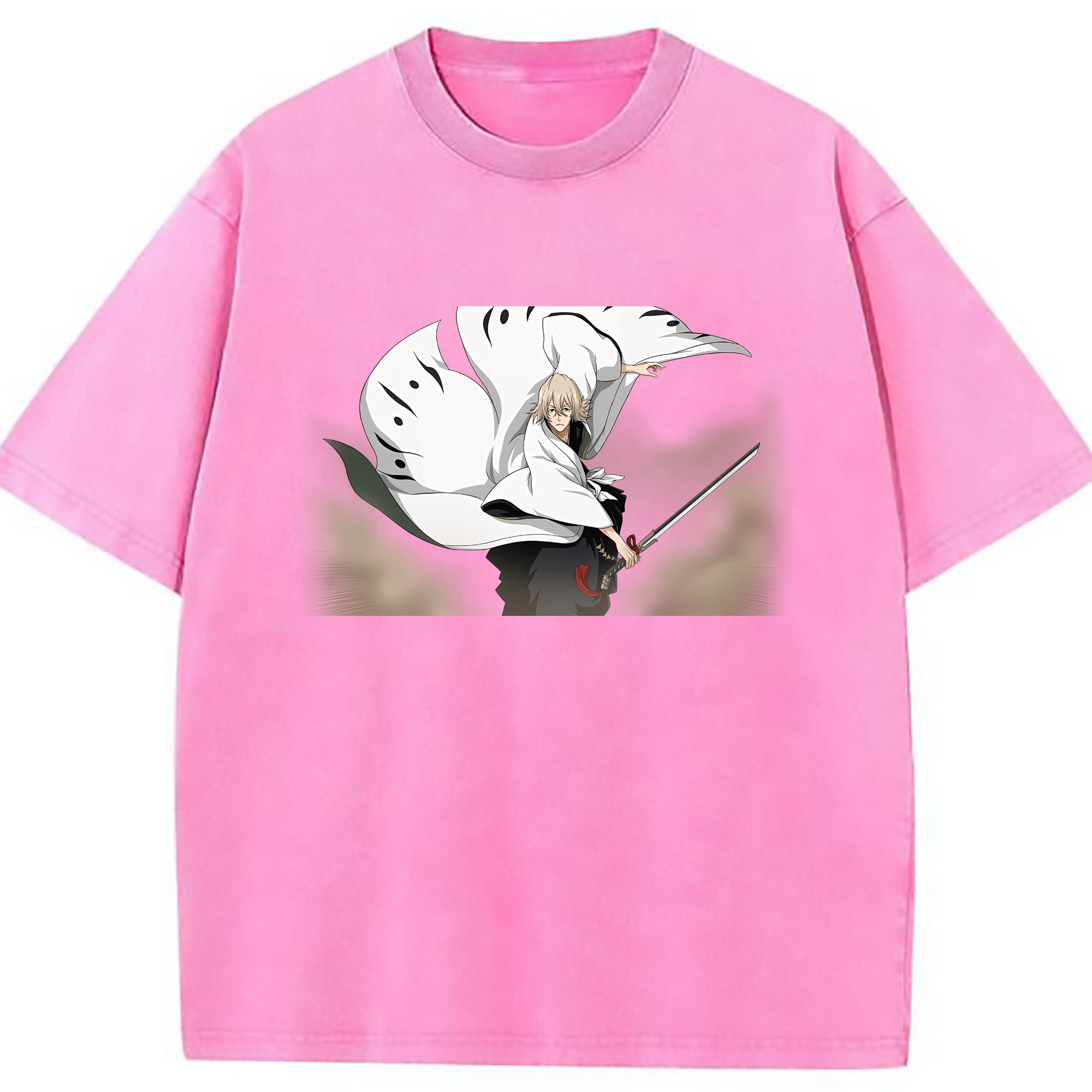（画像用） "ブリーチ 浦原 喜助（うらはら きすけ） BLEACH Urahara Kisuke " 綿100% ヴィンテージ風 半袖Tシャツ（フロントプリント）